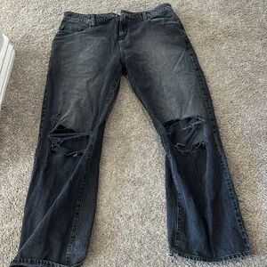 Distressed Black Jeans